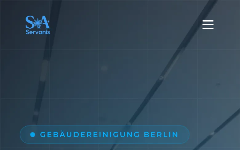 Webdesign für Servanis in Berlin, Gebäudereinigung: Startseite von Servanis Gebäudereinigung